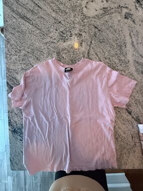 Nike Light Pink Embroidered Swoosh Crewneck